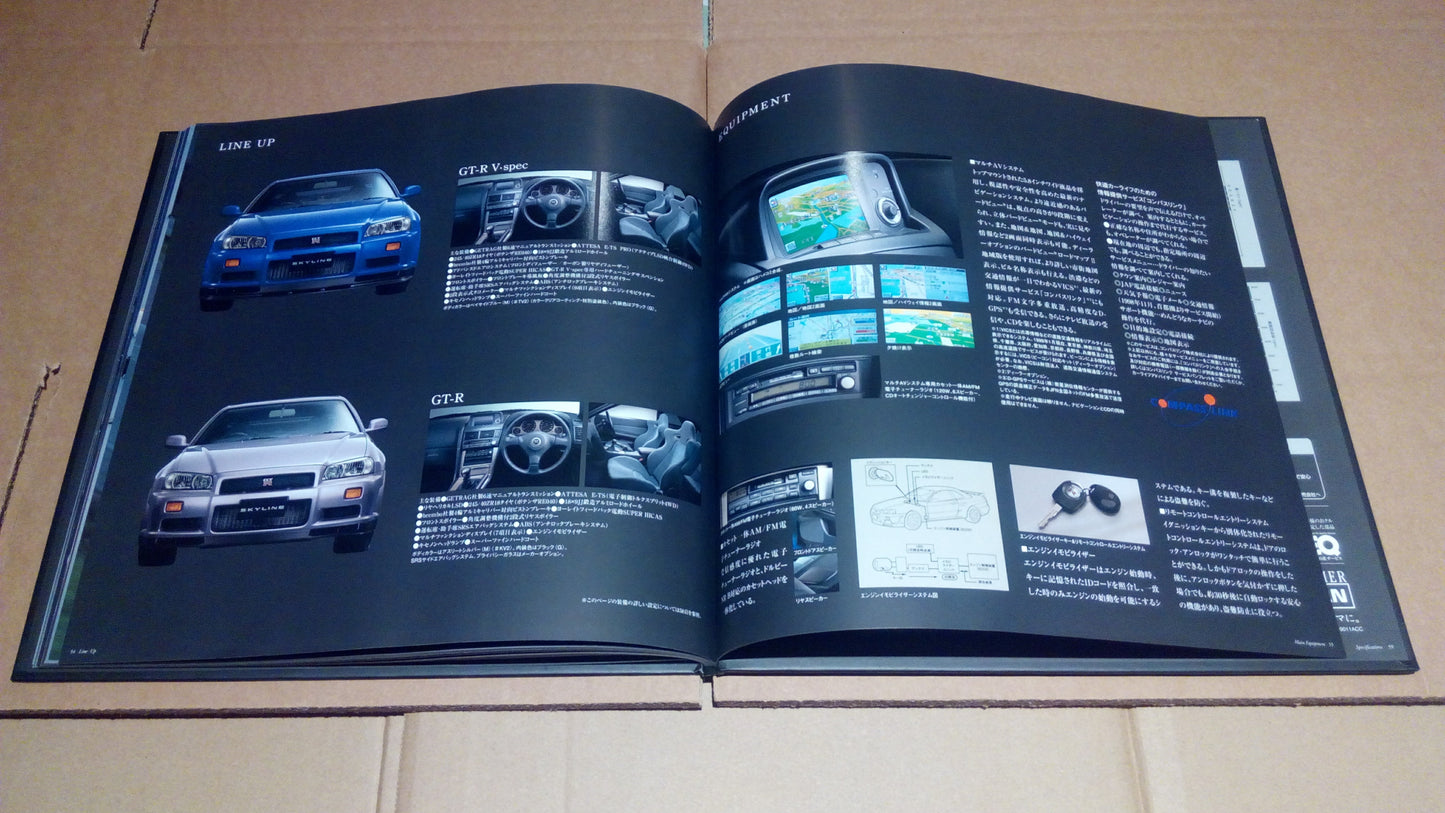 R34 GTR JDM Nissan Dealer book '99 ~ '00 (Hard cover)